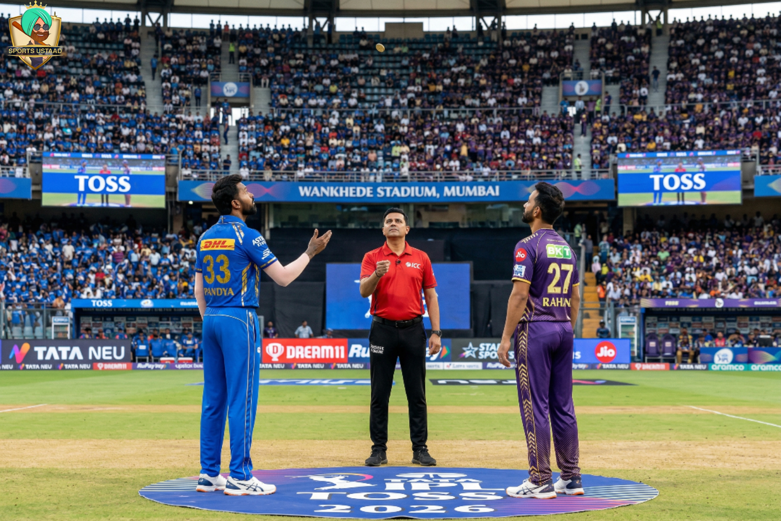 MI vs KKR Toss