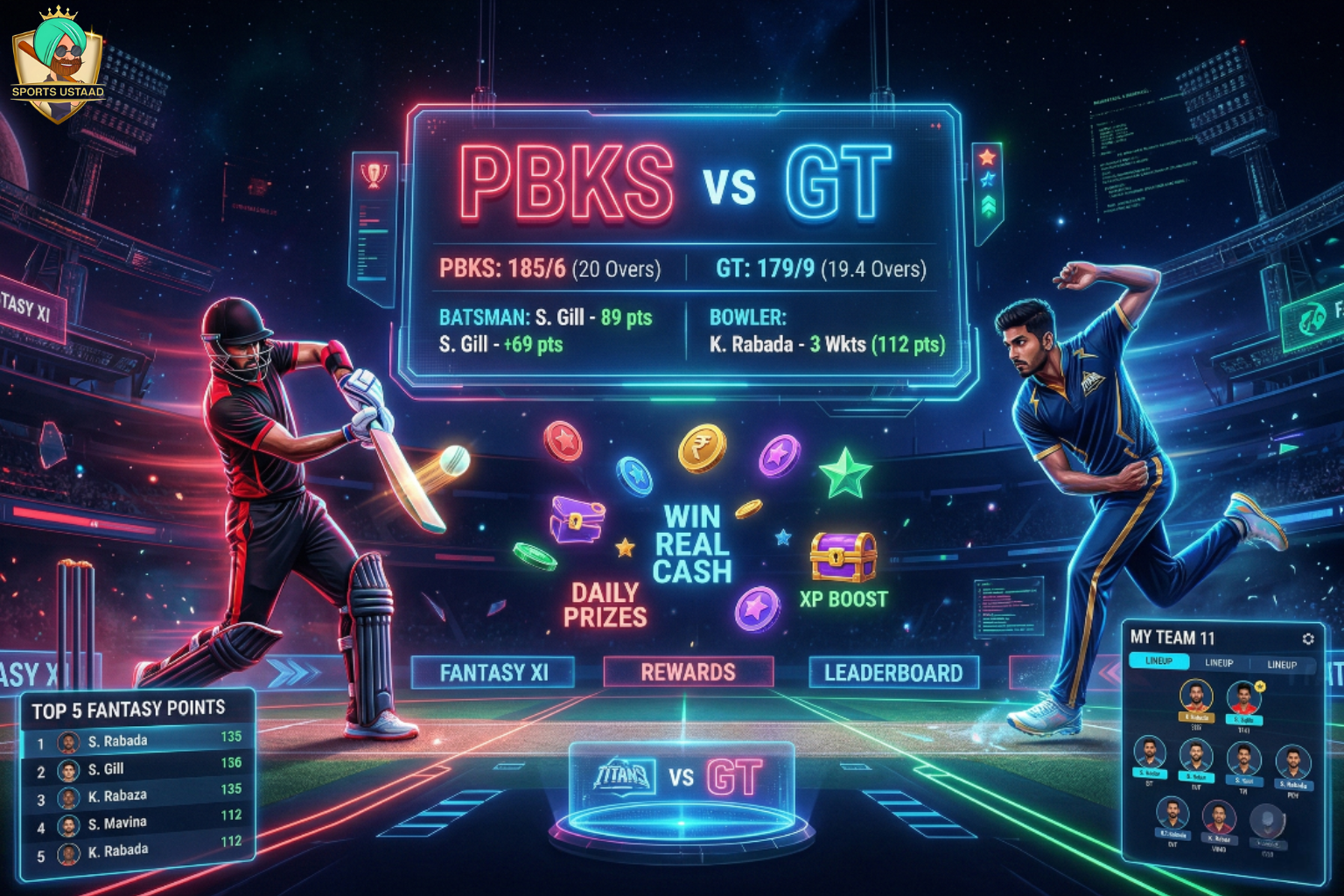 PBKS vs GT