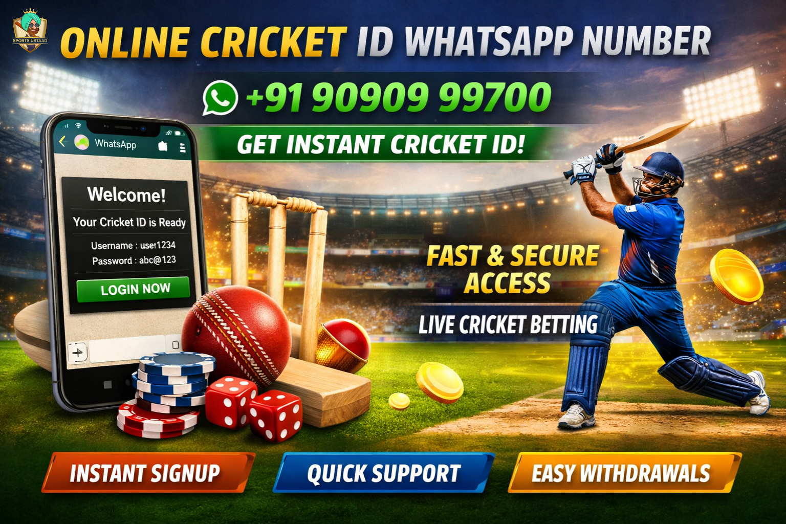 Online Cricket ID WhatsApp Number